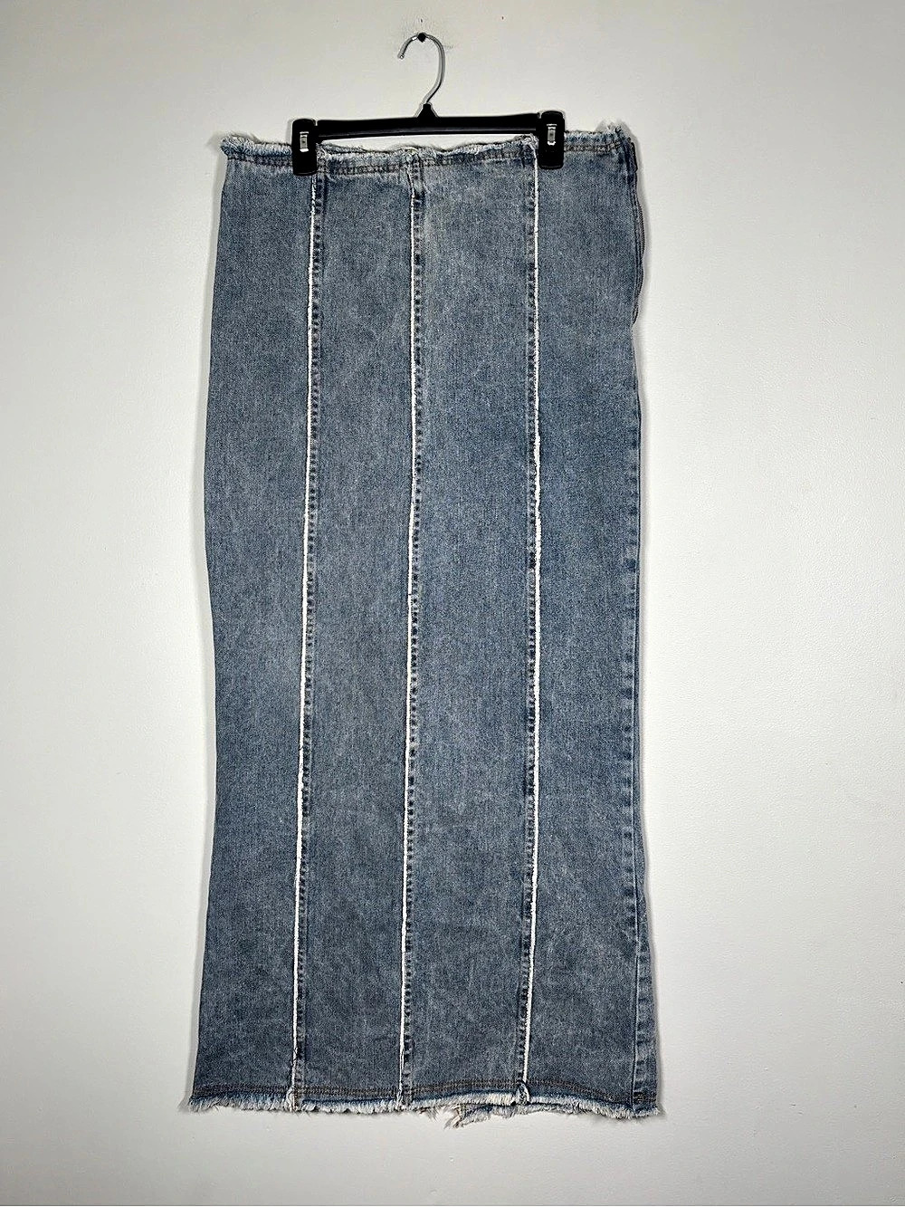 Fashion Nova Denim Midi Skirt Blue Size XL